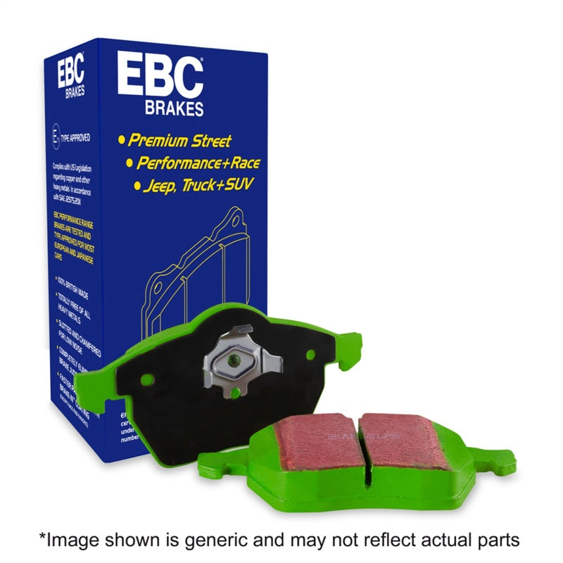 EBC DP22082 FITS: 11 Audi A6 2.0 Turbo Greenstuff Rear Brake Pads Brake Pads Performance
