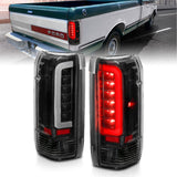 ANZO 311350 FITS: 1987-1996 Ford F-150 LED Taillights Black Housing Clear Lens (Pair) Tail Lights