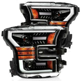 AlphaRex 15-17 LUXX LED Projector Headlights Plank Style Alpha Blk w/Activ Light/DRL FITS: Ford F-150 - ARX880168