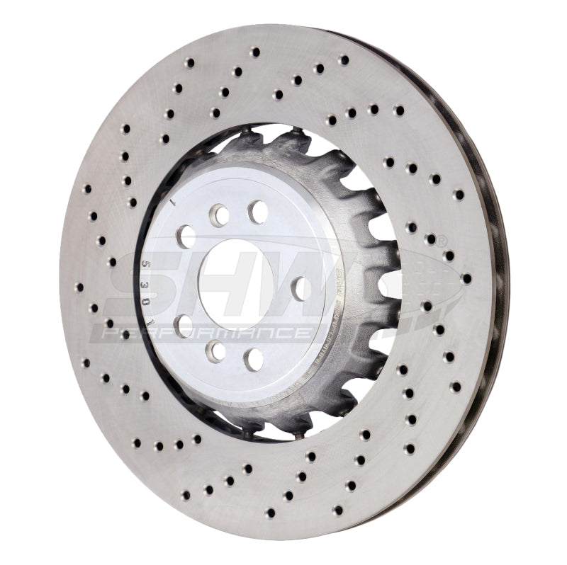 SHW Performance BRL43507 FITS:SHW 2020 BMW X5 M 4.4L Left Rear Cross-Drilled Lightweight Brake Rotor (34208074285) Brake Rotors Drilled