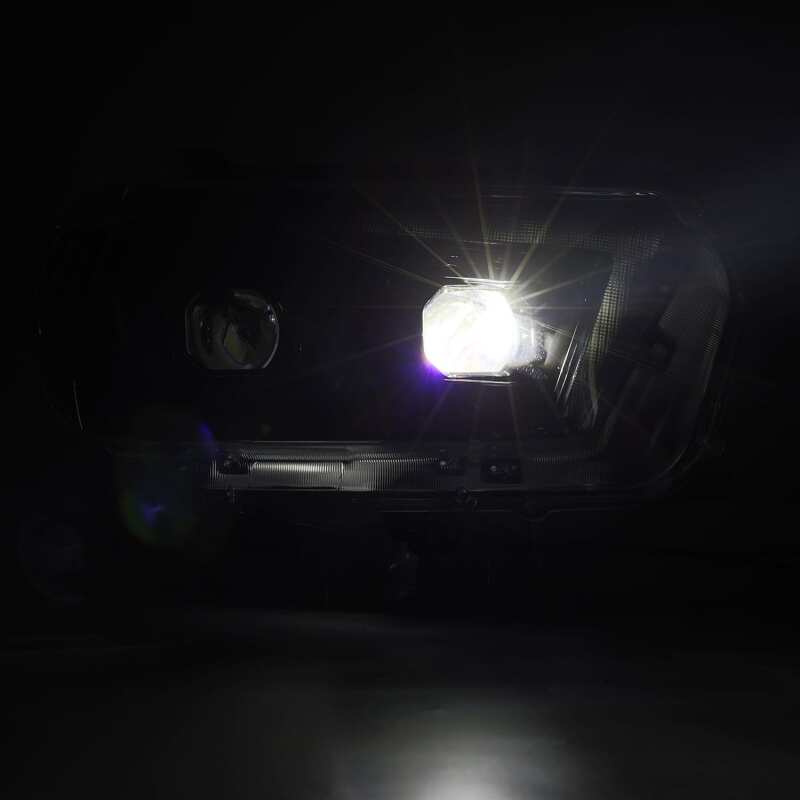 AlphaRex 880756 FITS: 10-13 Toyota 4Runner LUXX LED Proj Headlights Plank Style Alpha Black w/Seq Signal/DRL Headlights