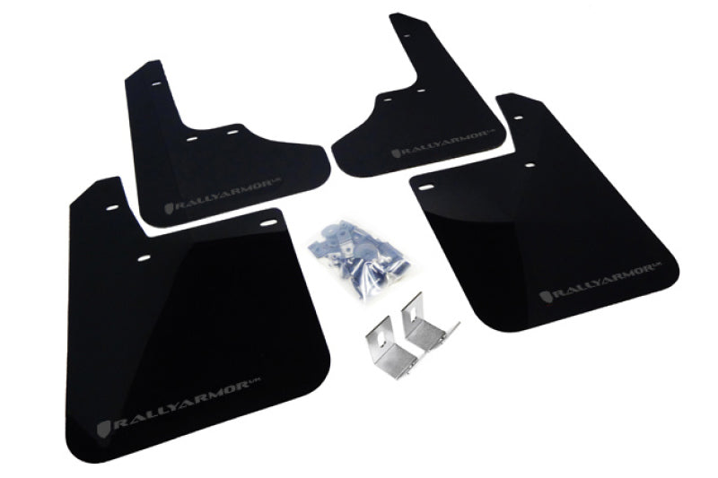 Rally Armor MF2-UR-BLK/GRY FITS: 93-01 Subaru Impreza RS Black UR Mud Flap w/ Grey Logo Mud Flaps
