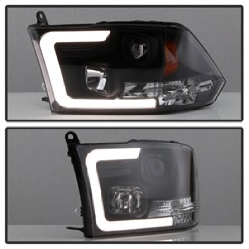 SPYDER 5084811 FITS: 09-16 Dodge Ram 1500 Version 2 Headlights Light Bar DRL Black PRO-YD-DR09V2-LBDRL-BK Headlights