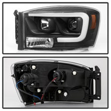 Load image into Gallery viewer, SPYDER 5085306 FITS: Dodge Ram 1500 06-08 V2 Projector Headlights Light Bar DRL Black (PRO-YD-DR06V2-LB-BK) Headlights