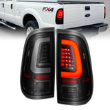 ANZO 311379 FITS: 2008-2016 Ford F-250 LED Tail w/ Lights Bar Black Housing Smoke Lens Tail Lights