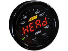 Load image into Gallery viewer, AEM 30-0313 FITS: X-Series 0-160 MPH Black Bezel w/ Black Face GPS Speedometer Gauge Gauges