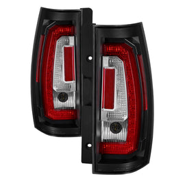 SPYDER 5083418 FITS: Chevy Suburban/Tahoe 07-14 V2 Light Bar LED Tail Lights Black ALT-YD-CSUB07V2-LED-BK Tail Lights