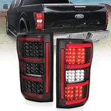 ANZO 321338 FITS: 18-19 Ford F-150 LED Taillights Black Tail Lights
