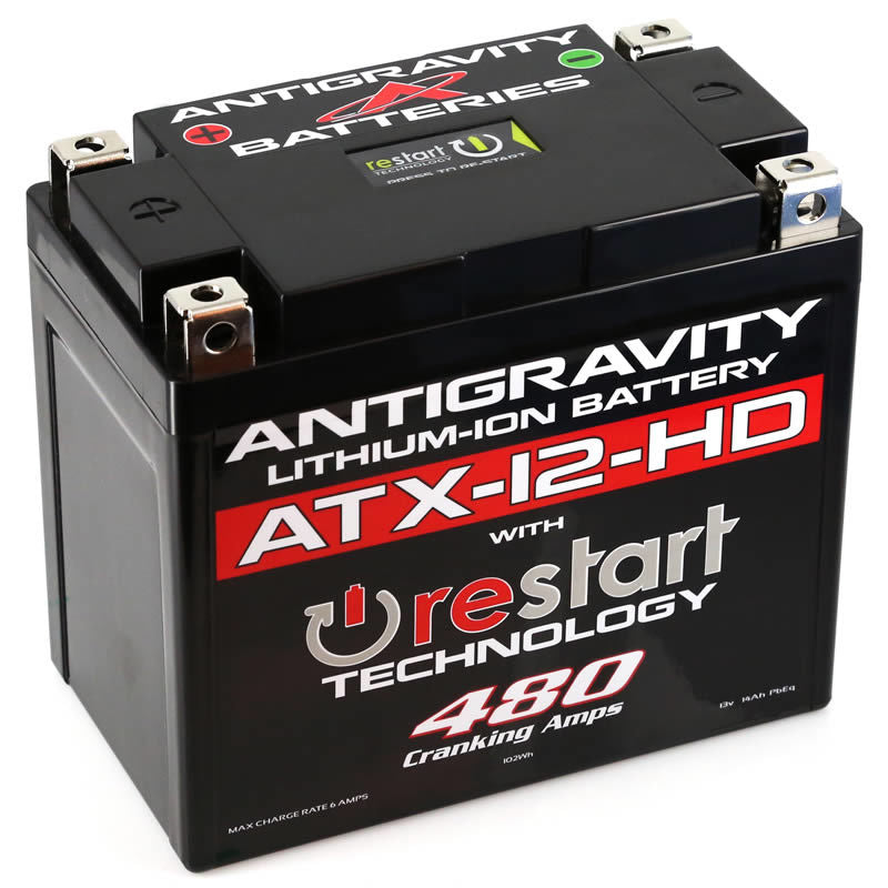 Antigravity Batteries AG-ATX12-HD-RS FITS: Antigravity YTX12 High Power Lithium Battery w/Re-Start Batteries