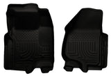 Husky Liners 11-12 Ford Super Duty Crew & Extended Cab WeatherBeater Front Row Black Floor Liners