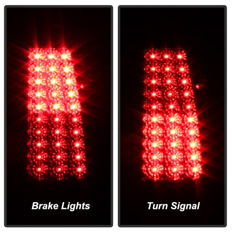 SPYDER 5008831 FITS:xTune Chevy Silverado 1500/2500/3500 99-02 LED Tail Lights Red Clear ALT-ON-CS99-LED-RC Tail Lights