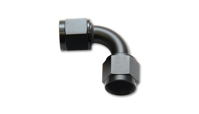 Vibrant 10733 FITS: -8AN Female 90 Degree Union Adapter (AN to AN) Anodized Black Only Fittings