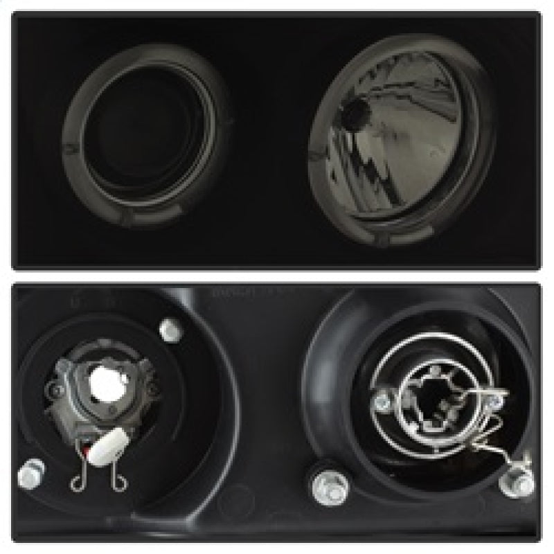 SPYDER 5078506 FITS: GMC Sierra 1500/2500 07-13 Projector Headlights LED Halo- LED Blk Smke PRO-YD-GS07-HL-BSM Headlights