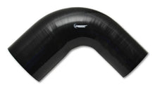 Load image into Gallery viewer, Vibrant 2784 FITS: 3in ID x 3.5in ID x 4in Long Gloss Black Silicone 90 Degree Transition Elbow Silicone Couplers &amp; Hoses