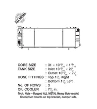 Load image into Gallery viewer, CSF 2671 FITS: 91-01 Jeep Cherokee 4.0L (LHD Only) Heavy Duty 3 Row All Metal Radiator Radiators