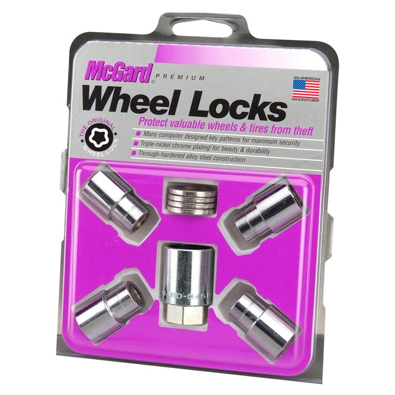 McGard 21156 FITS: Wheel Lock Nut Set 4pk. (Reg. Shank Seat) M12X1.5 / 13/16 Hex / 1.38in. Length Chrome Lug Nuts
