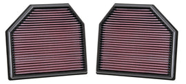 K&N Engineering 33-2488 FITS:K&N Replacement Air Filter for 11-14 BMW M5/M6 4.4L V8 / 2015 M4/M3 3.0L I6 (2 per box) Air Filters Drop In