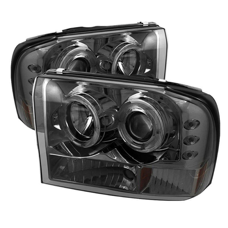 SPYDER 5010353 FITS: Ford F250 Super Duty 99-04 Projector Version 2 LED Halo LED Smke PRO-YD-FF25099-1P-G2-SM Headlights