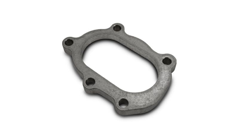 Vibrant 14480 FITS: GT25R / GT28R Discharge Flange with Oval Outlet (5 Bolt) Mild Steel 1/2in Thick Flanges
