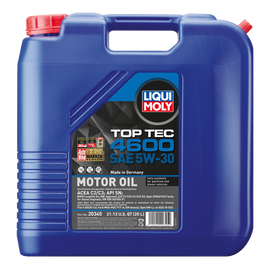 LIQUI MOLY 20345 FITS: 20L Top Tec 4600 Motor Oil 5W-30 Motor Oils