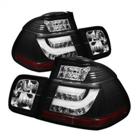 SPYDER 5015938 FITS: BMW E46 3-Series 02-05 4Dr Light Bar Style LED Tail Lights Black ALT-YD-BE4602-4D-LBLED-BK Tail Lights