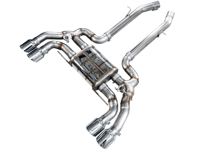 AWE Tuning 3025-42301 FITS: 20-25 BMW X3 M/M Comp (F97) AWD SwitchPath Axle-back Exhaust Chrome Silver Tips Axle Back