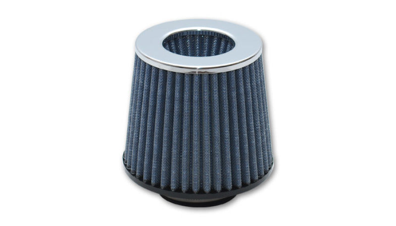 Vibrant 2161C FITS: Open Funnel Perf Air Filter (5in Cone O.D. x 5in Tall x 4.5in inlet I.D.) Chrome Filter Cap Air Filters Universal Fit