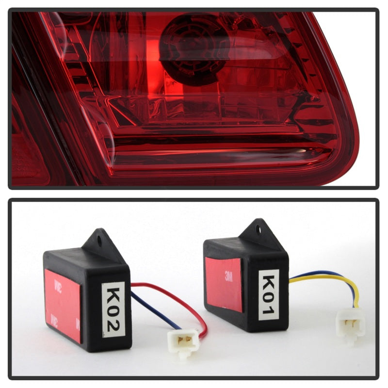 SPYDER 5020659 FITS: -Xtune Mercedes Benz W210 E-Class 96-02 LED Tail Lights Red Smoke ALT-CL-MBW210-LED-RSM Tail Lights