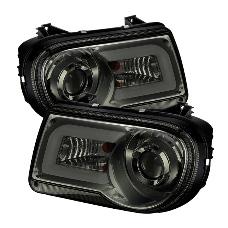SPYDER 5075673 FITS: Chrysler 300C 05-10 Projector Headlights LED DRL Smoke High/Low H7 PRO-YD-C300C-DRL-SM Headlights