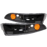 ANZO 511045 FITS: 1993-2002 Chevrolet Camaro Euro Parking Lights Black w/ Amber Reflector Lights Corner
