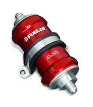Load image into Gallery viewer, Fuelab 81801-2 FITS: 818 In-Line Fuel Filter Standard -6AN In/Out 10 Micron Fabric Red Fuel Filters