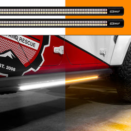 XKGLOW XK041021 FITS:XK Glow Jeep & Truck Running Board Light w/ Turn Signal 2x60in White + Amber Light Accessories and Wiring