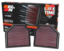 Load image into Gallery viewer, K&amp;N Engineering 33-2488 FITS:K&amp;N Replacement Air Filter for 11-14 BMW M5/M6 4.4L V8 / 2015 M4/M3 3.0L I6 (2 per box) Air Filters Drop In
