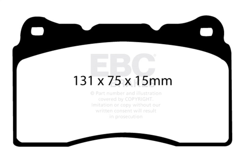 EBC DP41210R FITS: 17-21 Honda Civic Type-R (FK8) Yellowstuff Front Brake Pads Brake Pads Performance
