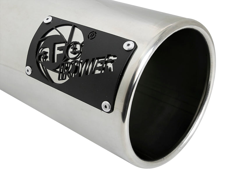 aFe 49T40501-P122 FITS: SATURN 4S 4in SS Intercooled Exhaust Tip Polished 4in In x 5in Out x 12in L Bolt-On Turbo Back