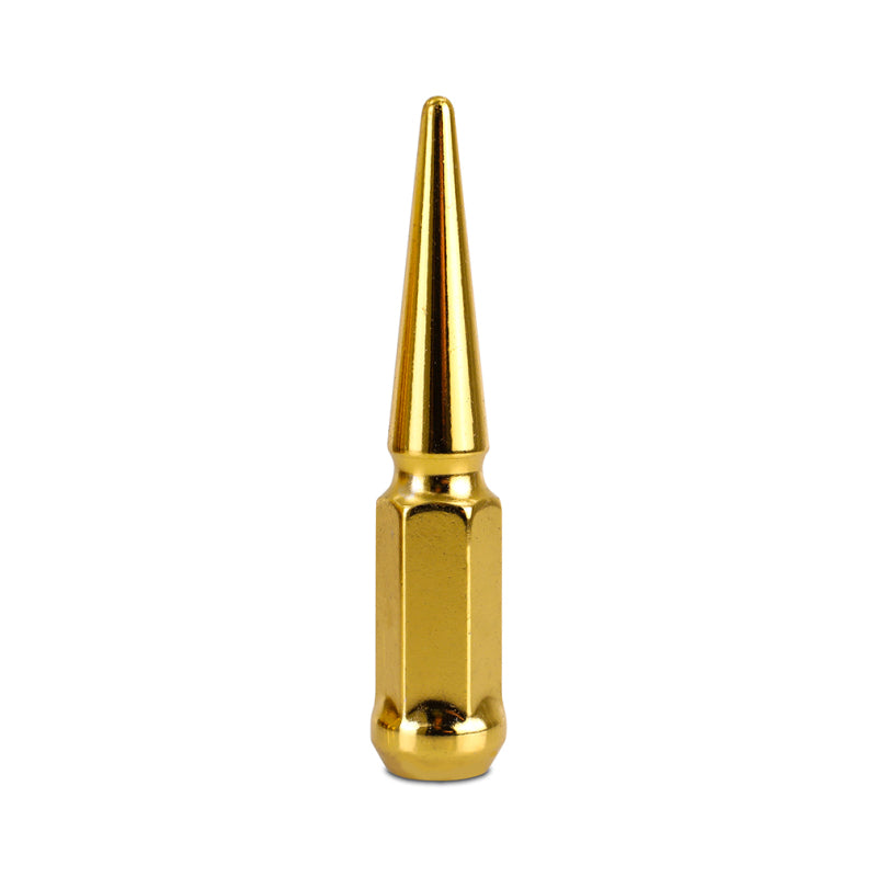 Mishimoto MMLG-SP1415-24GD FITS: Lug Nuts FITS: Lug Nuts FITS: Steel Spiked Lug Nuts M14 x 1.5 24pc Set Gold Lug Nuts