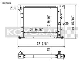 Koyo H010409 FITS: Radiators FITS: 92-96 Toyota Chaser/Mark II/Cresta (JZX90) 2.5L Turbo (M/T) Radiator (JDM Only) Radiators