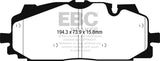 EBC DP32277C FITS: 18-19 Audi S4 / S5 Redstuff Ceramic Low Dust Front Brake Pads Brake Pads Performance