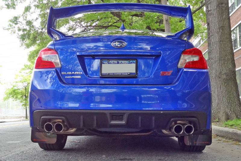 Rally Armor MF32-UR-RD/WH FITS: 15-21 Subaru WRX/STI Red UR Mud Flap w/White Logo Mud Flaps