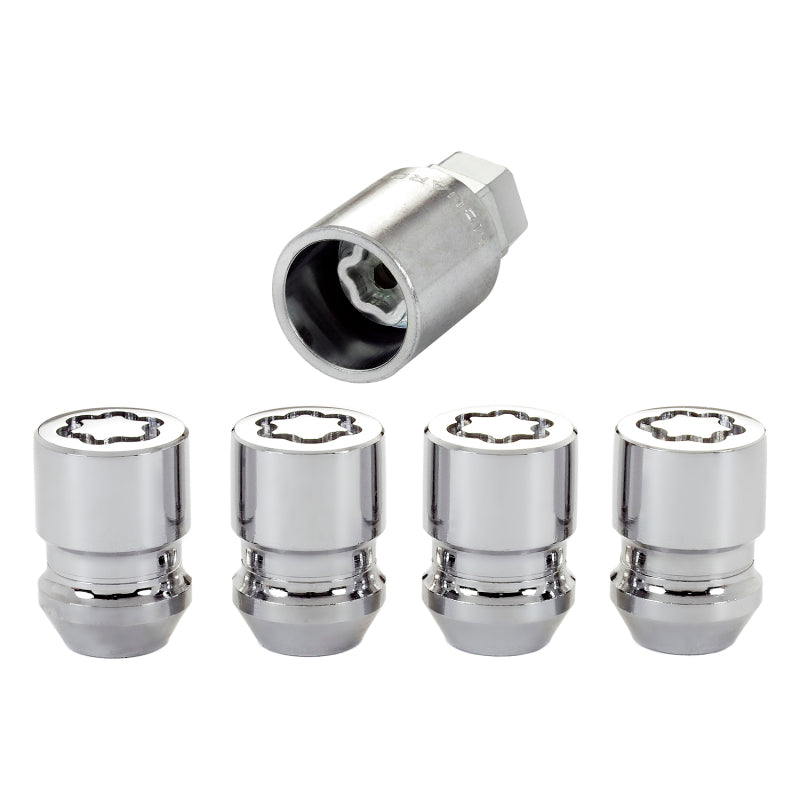 McGard 24157 FITS: Wheel Lock Nut Set 4pk. (Cone Seat) M12X1.5 / 19mm & 21mm Dual Hex / 1.28in. L Chrome Lug Nuts