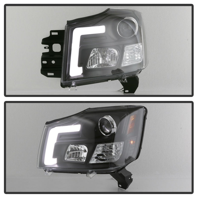 SPYDER 5085504 FITS: 04-15 Nissan Titan / 04-07 Nissan Armada V2 Projector Headlights Black PRO-YD-NTI04-DRL-BK Headlights