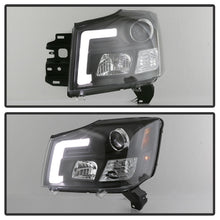 Load image into Gallery viewer, SPYDER 5085504 FITS: 04-15 Nissan Titan / 04-07 Nissan Armada V2 Projector Headlights Black PRO-YD-NTI04-DRL-BK Headlights