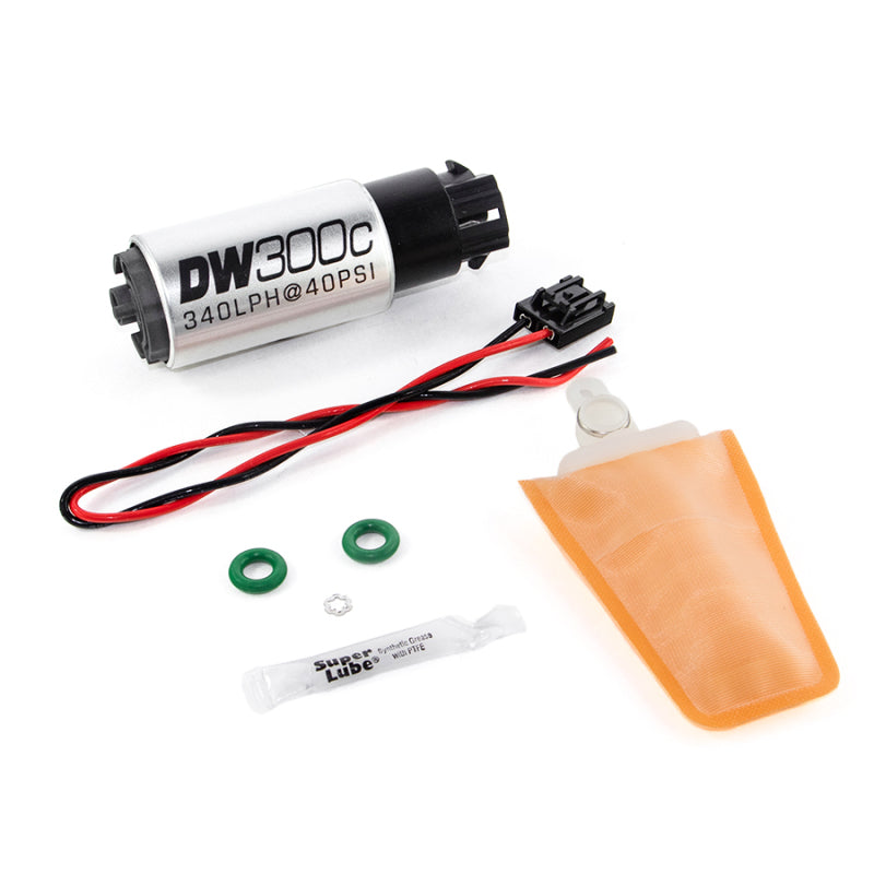 DeatschWerks 9-309-1006 FITS: 340lph DW300C Compact Fuel Pump w/ 04+ Lotus Elise/Exige Set Up Kit (w/ Mounting Clips) Fuel Pumps