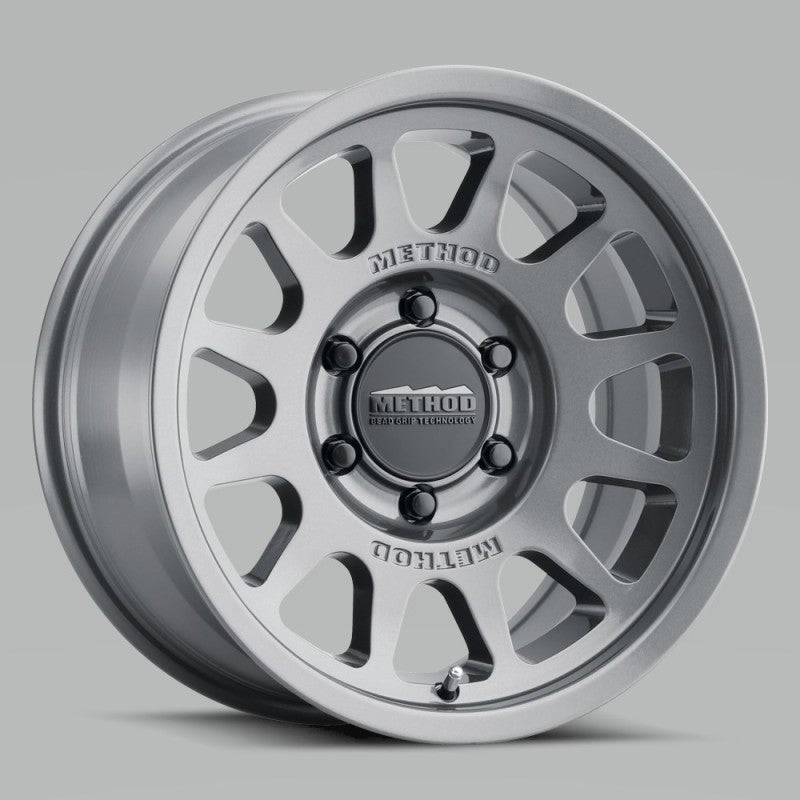 Method Wheels MR70377563850 FITS:Method MR703 17x7.5 +50mm Offset 6x130 84.1mm CB Gloss Titanium Wheel Wheels Cast
