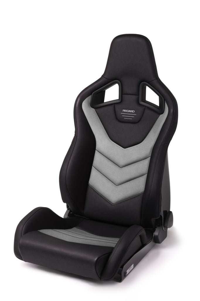 Recaro 410.2GT.3166 FITS: Sportster GT Passenger Seat Black Vinyl/Cloud Grey Suede Reclineable Seats