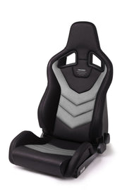 Recaro 410.2GT.3166 FITS: Sportster GT Passenger Seat Black Vinyl/Cloud Grey Suede Reclineable Seats
