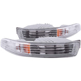 ANZO 511020 FITS: 1994-1997 Acura Integra Euro Parking Lights Chrome w/ Amber Reflector Lights Corner