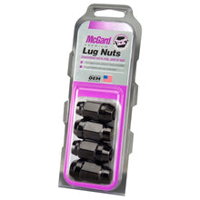 Load image into Gallery viewer, McGard 64015 FITS: Hex Lug Nut (Cone Seat Bulge Style) M12X1.5 / 3/4 Hex / 1.45in. Length (4-Pack) Black Lug Nuts