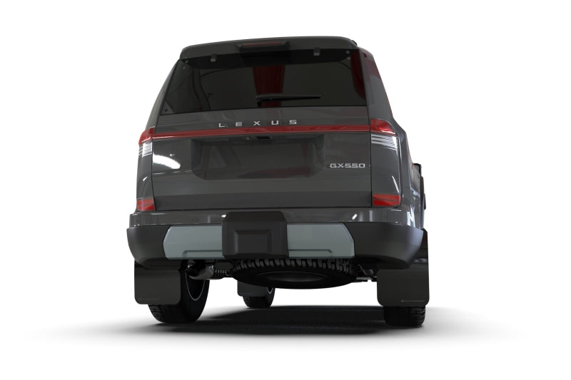 Rally Armor MF142-UR-BLK-DGRY FITS: 2024+ Lexus GX-550 Overtrail Black UR Mud Flap Dark Grey Logo Mud Flaps