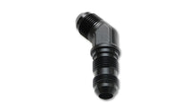 Load image into Gallery viewer, Vibrant 10603 FITS: -8AN Bulkhead Adapter 45 Degree Elbow Fitting Anodized Black Only Fittings